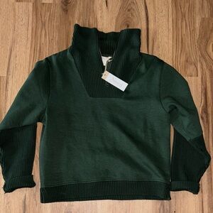 Natural Reflections Dark Green Cowl Neck Sweater